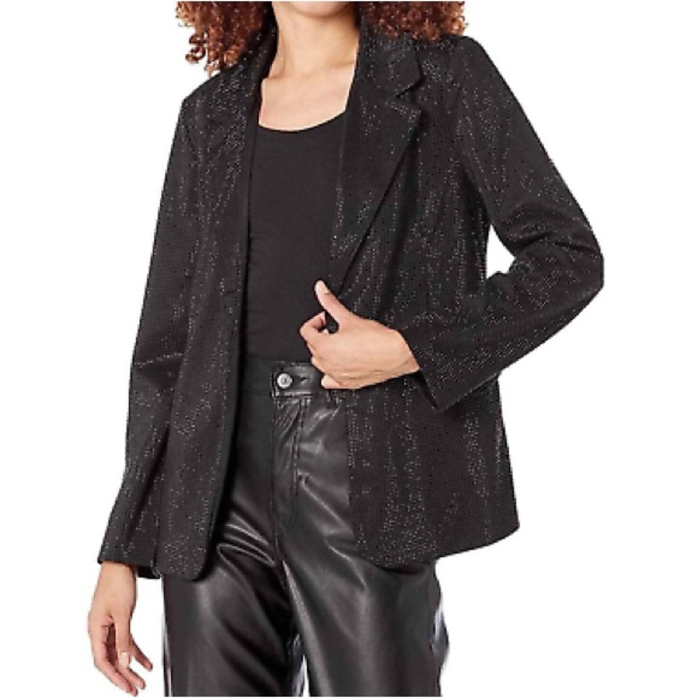 Steve Madden Aya Black Rhinestone Blazer